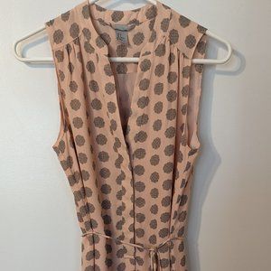H&M Dress Peach with black florals size 6
